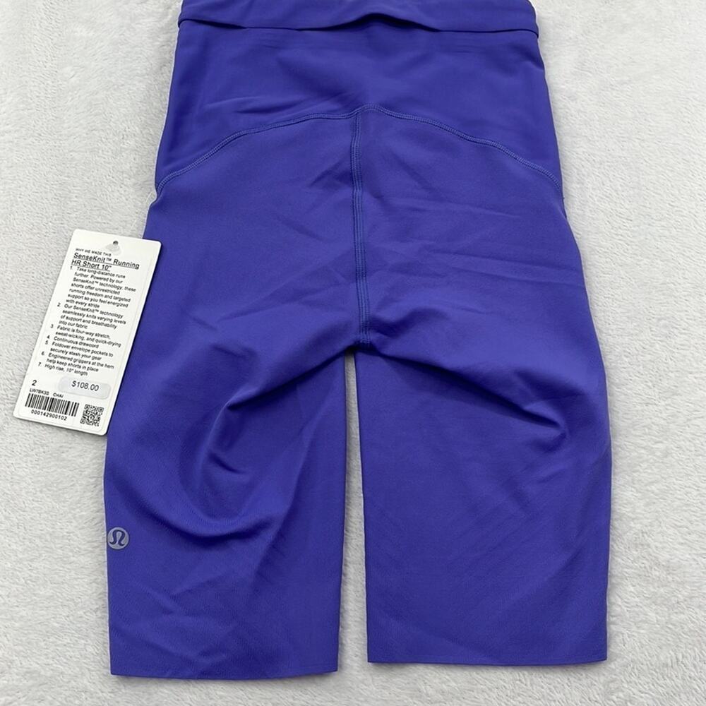 NWT Lululemon SenseKnit Running HR Short‎ 10” Chai Purple Womens 2